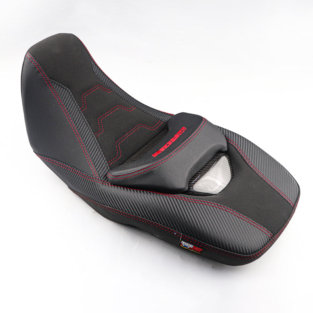 REPLACEMENT DUAL CARBON SEAT STITCH BLACK FIT FOR HONDA GROM125 2021-2025