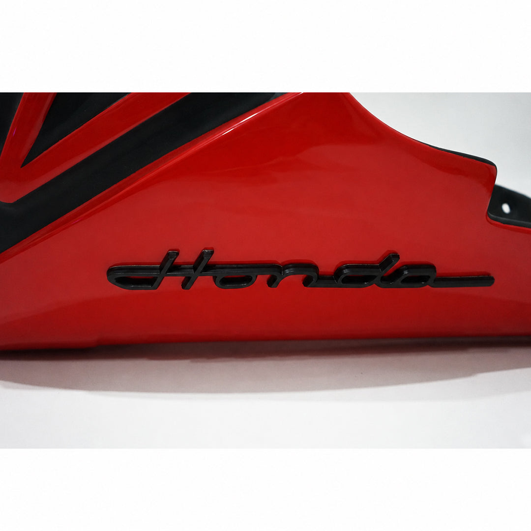 Belly Panel Fairing Frame Guard Cover Trim Red + Logo For Honda Grom 125 2021 - 2026