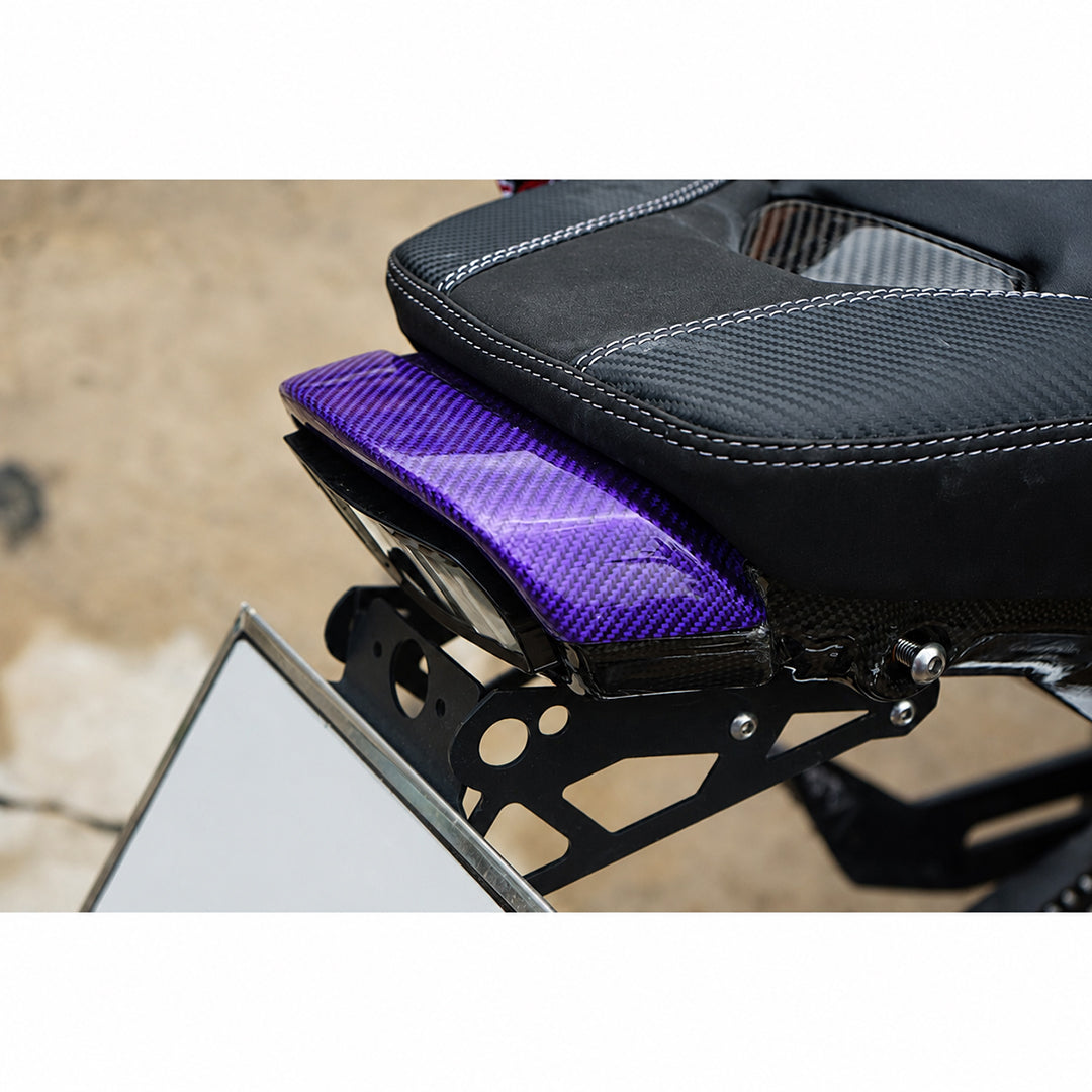 Set Of 7 Piece Frame Body Cover Side Upper Panel Purple Carbon Fiber For Honda Grom 2021-2024