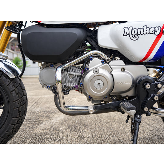 Crash Bar Engine Frame Protection Guard LH+RH Chrome For Honda Monkey 125 2022-2026