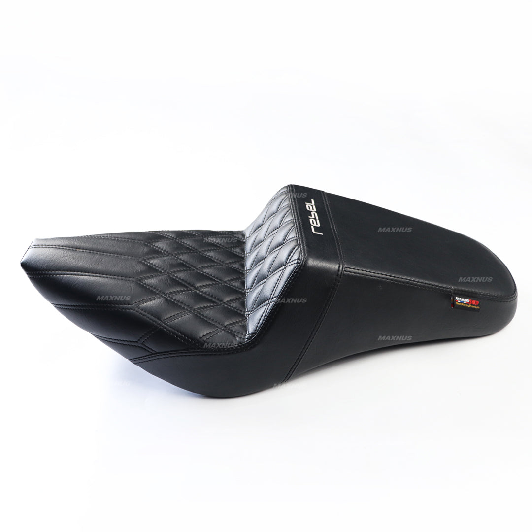 SEAT DOUBLE SADDLE DUAL DRIVER SEATS PAD CUSHION V.12 FOR HONDA REBEL CMX 300&500 2017-2025