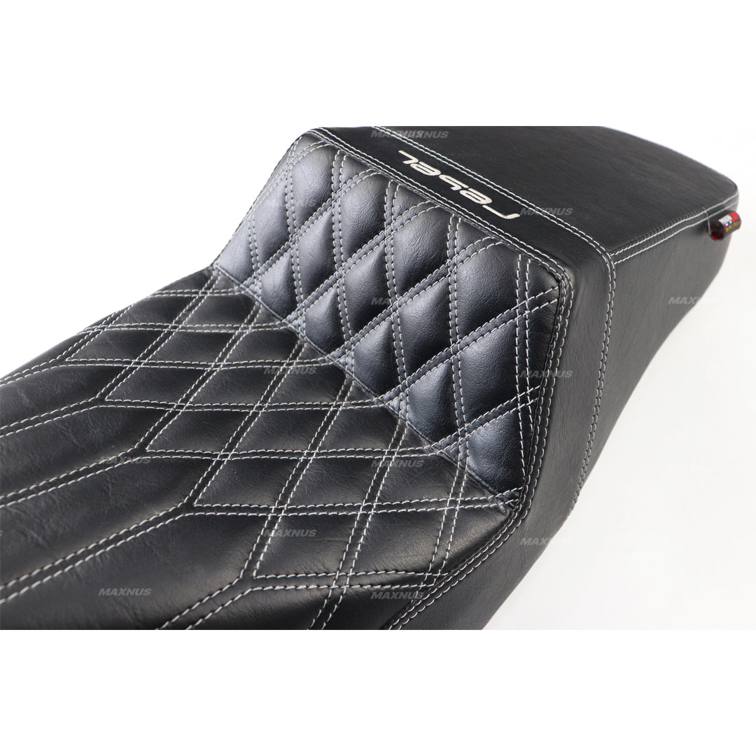 SEAT DOUBLE SADDLE DUAL DRIVER SEATS PAD CUSHION V.21 FOR HONDA REBEL CMX 300&500 2017-2025