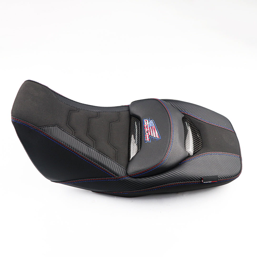 REPLACEMENT DUAL CARBON SEAT STITCH BLACK FIT FOR HONDA GROM125 2021-2025