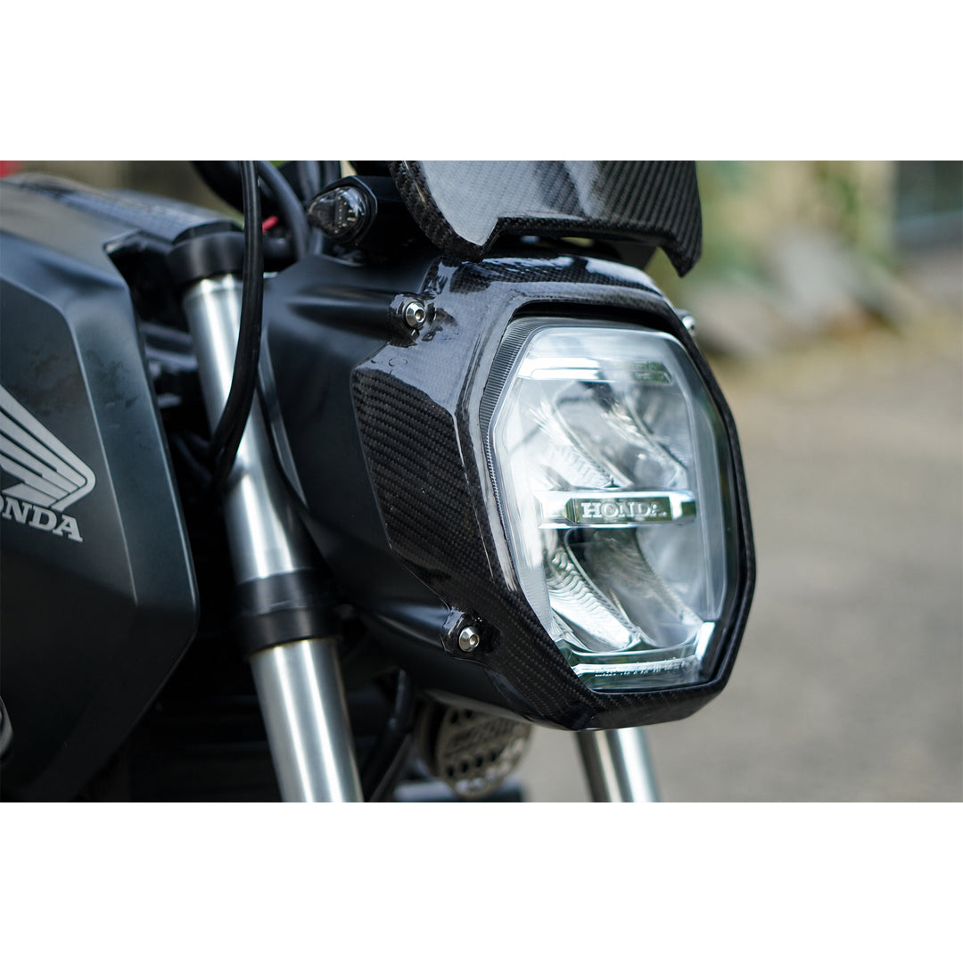 Set Of 5 Piece Frame Body Cover Side Upper Panel Carbon Fiber For Honda Grom 2021-2024