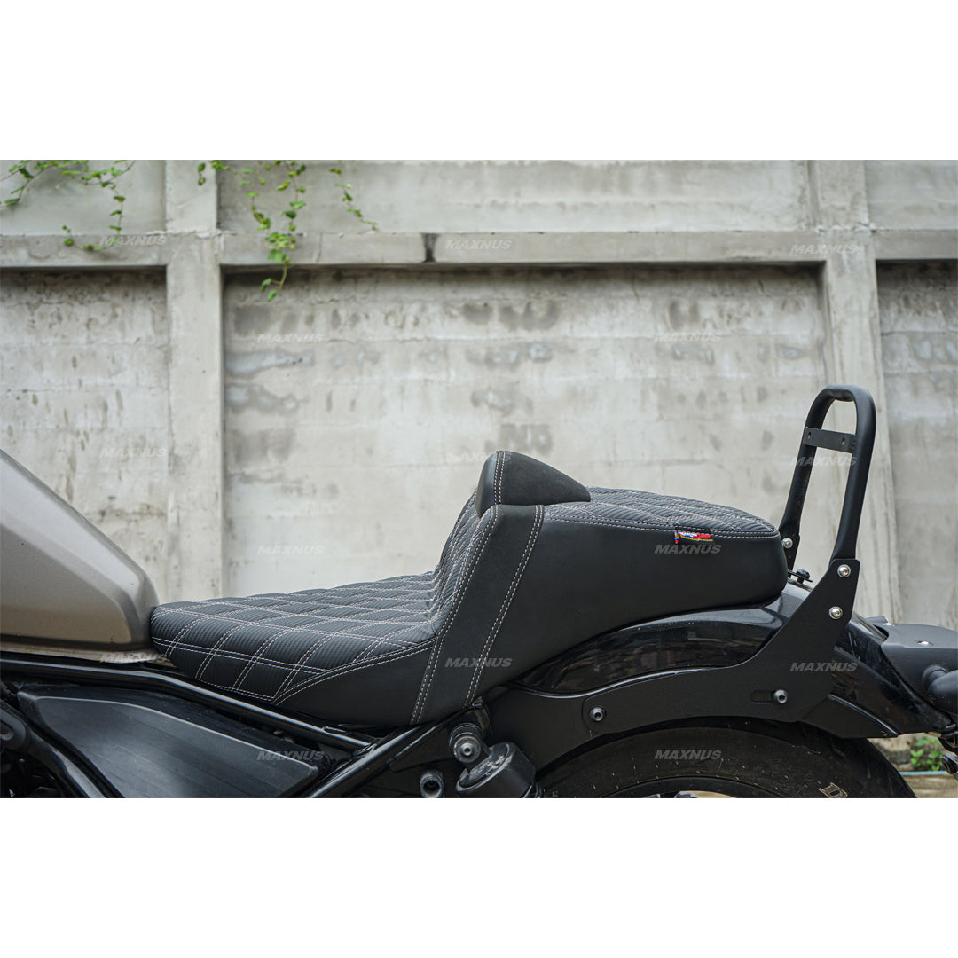 SEAT DOUBLE SADDLE DUAL DRIVER SEATS PAD CUSHION V.10 FOR HONDA REBEL CMX 300&500 2017-2025