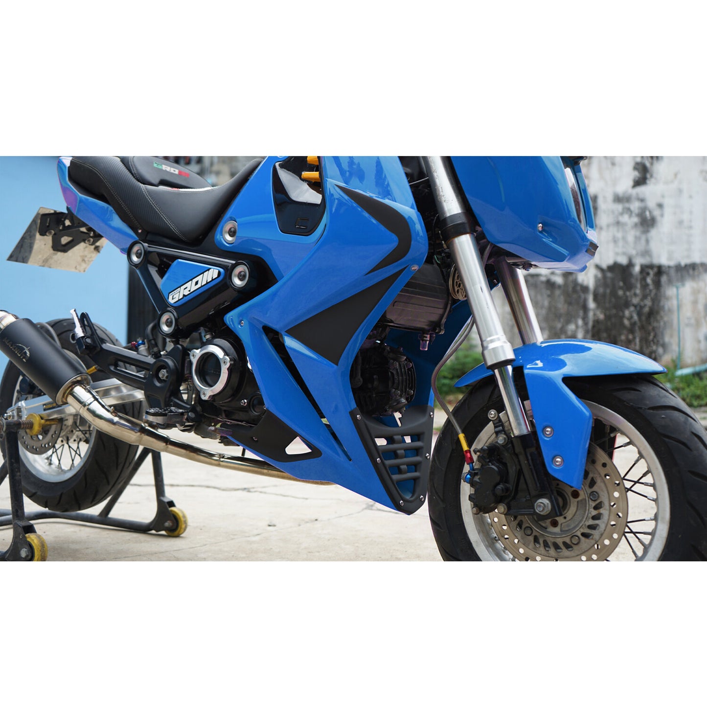 Set 4 Front Fender / Headlight Cover / Rear Cover / Side Fairing Blue For Honda Grom 125 2021 - 2024