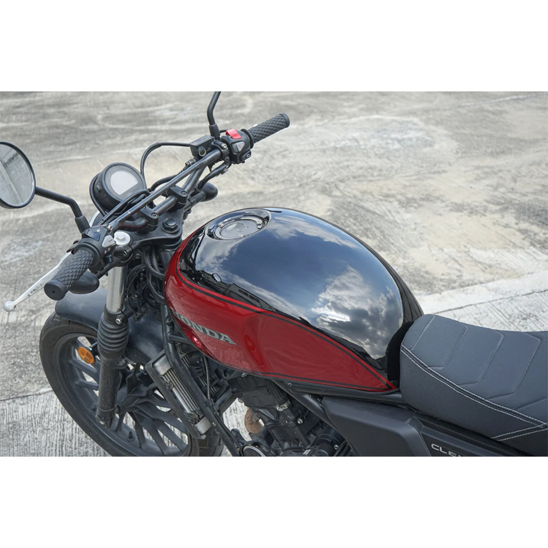 ฝาถังน้ำมันเชื้อเพลิง สีดำ/แดง V.19 สำหรับ Honda SCL CL 300 500 ปี 2023-2026