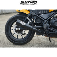 Black Slip-On Exhaust System Muffler Pipe Honda Rebel 300 500 2017-2025