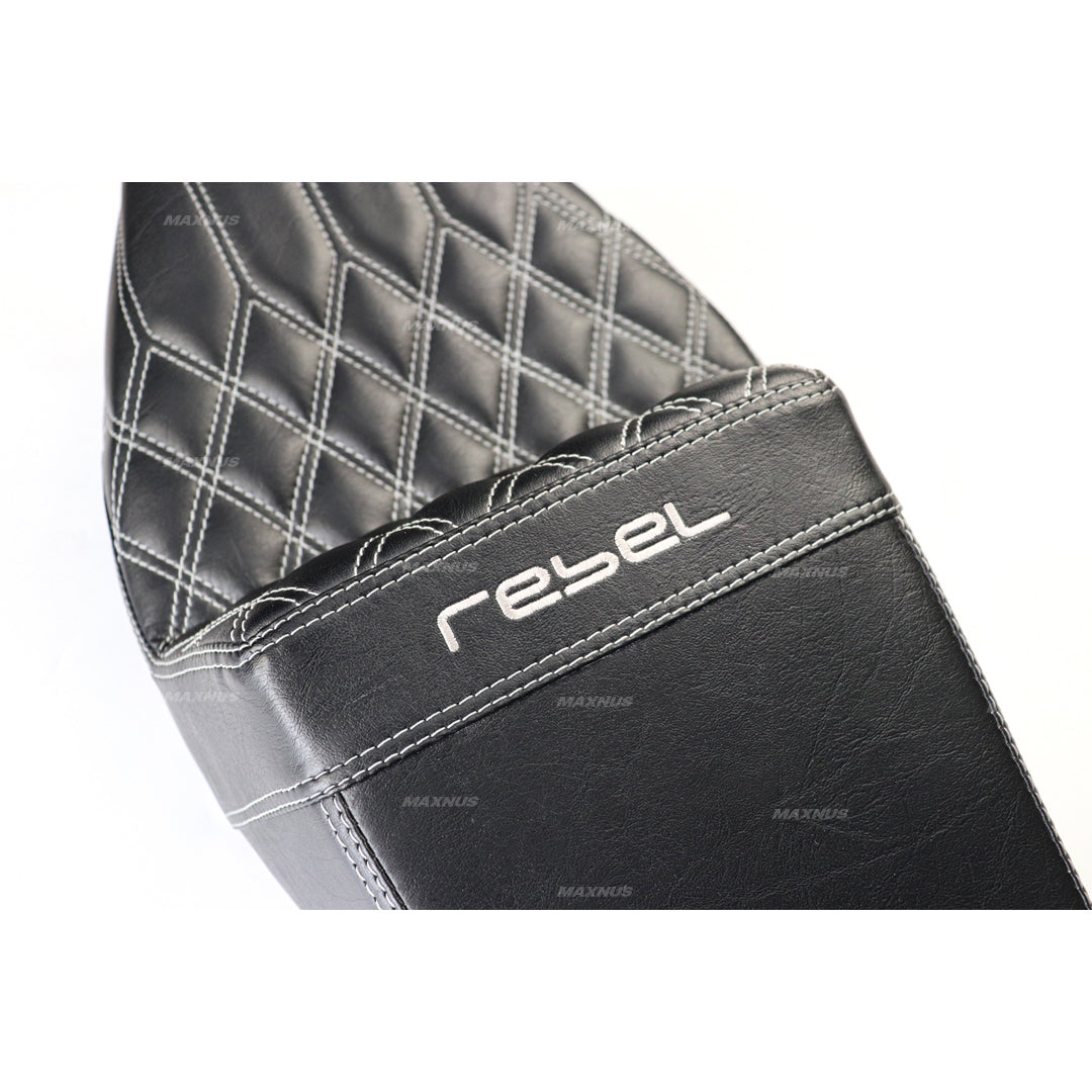 SEAT DOUBLE SADDLE DUAL DRIVER SEATS PAD CUSHION V.21 FOR HONDA REBEL CMX 300&500 2017-2025