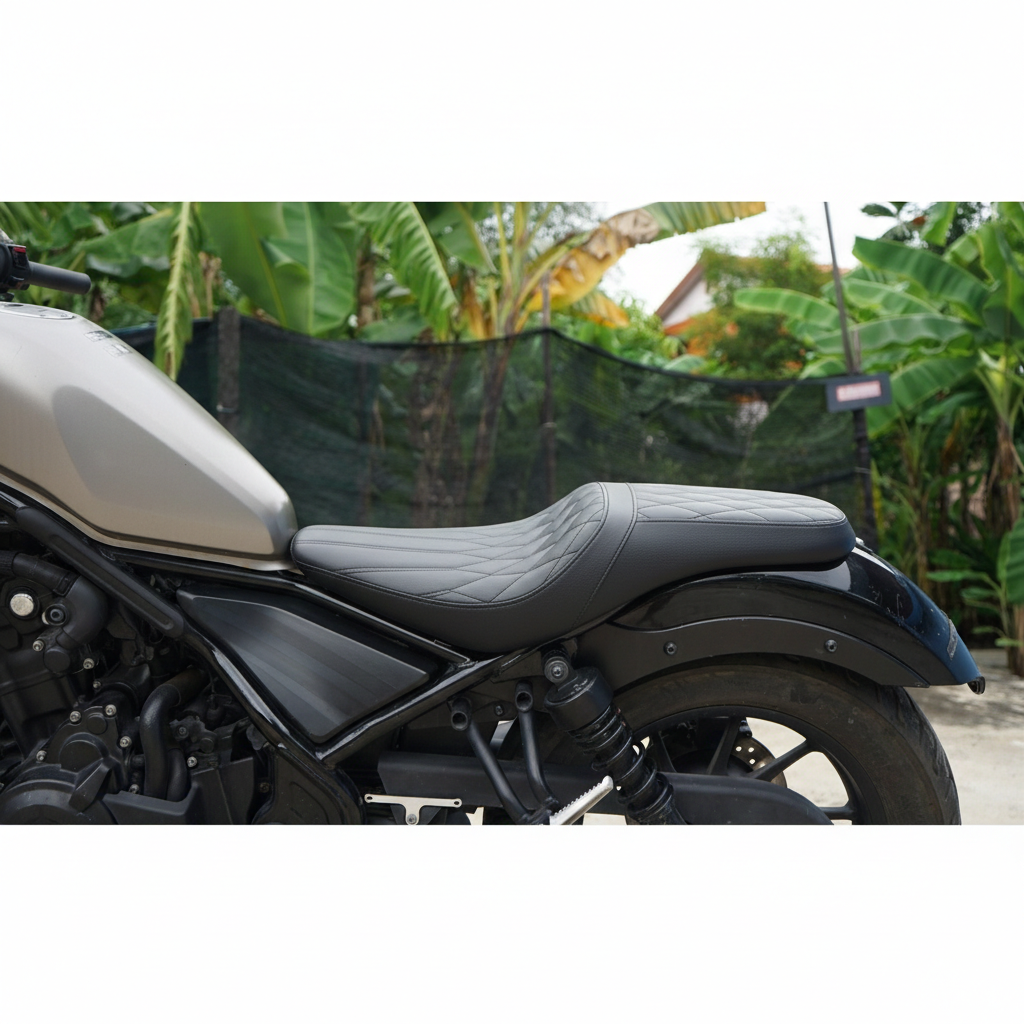 SEAT DOUBLE SADDLE DUAL DRIVER SEATS PAD CUSHION V.26 FOR HONDA REBEL CMX 300&500 2017-2025