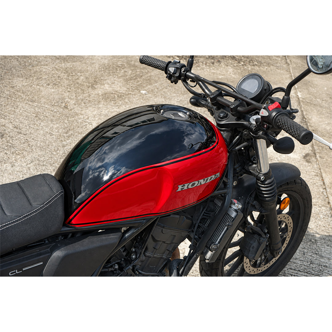 ฝาถังน้ำมันเชื้อเพลิง สีดำ/แดง V.19 สำหรับ Honda SCL CL 300 500 ปี 2023-2026