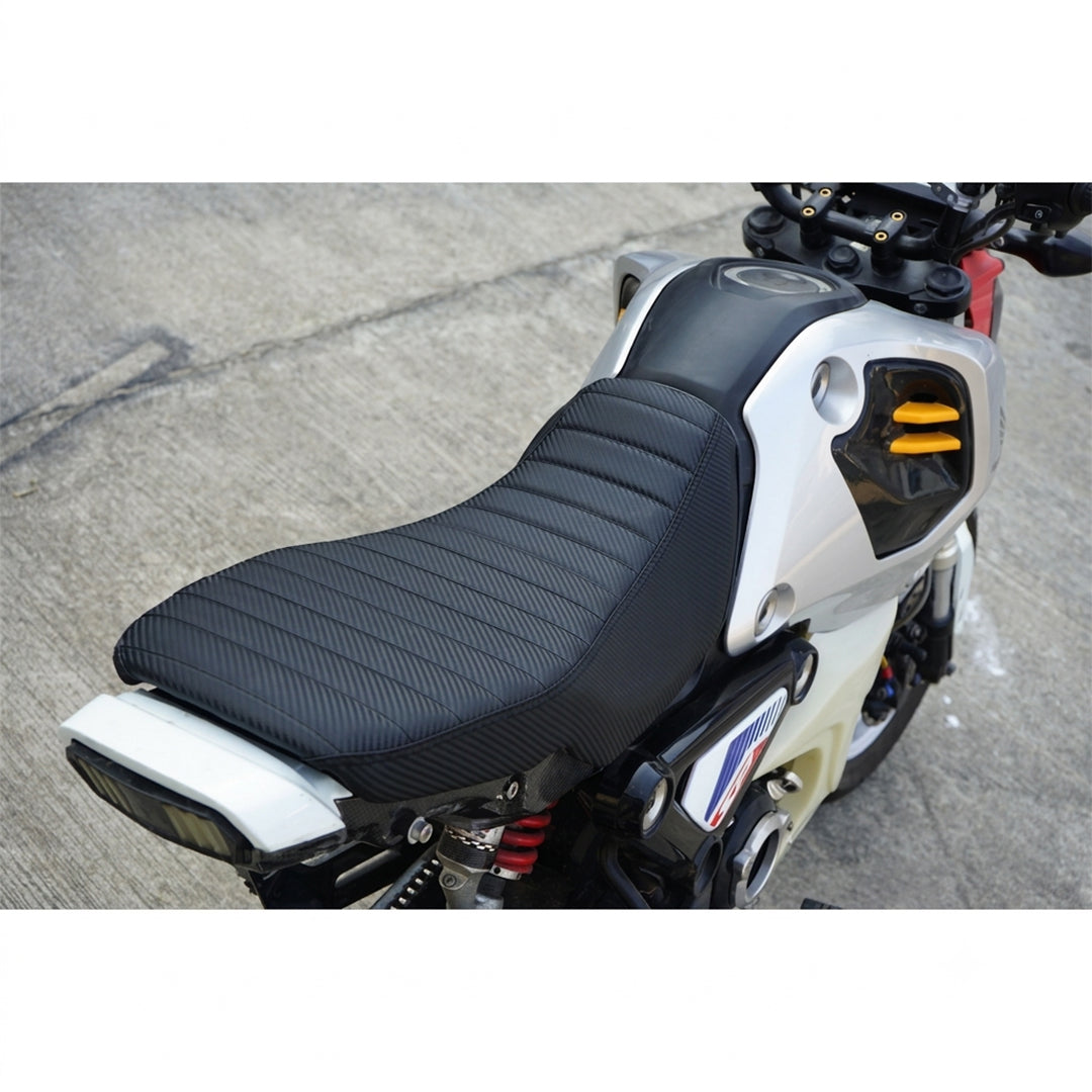 Replacement Dual Seat Carbon Stitch Black V.28 Fit For Honda Grom 125 2021-2026
