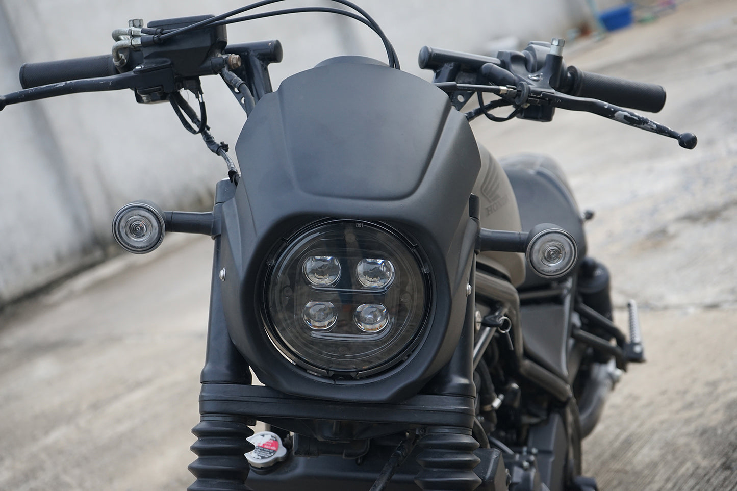 Black Front Windshield Headlight Cover for Honda Rebel CMX 300 2020-2025