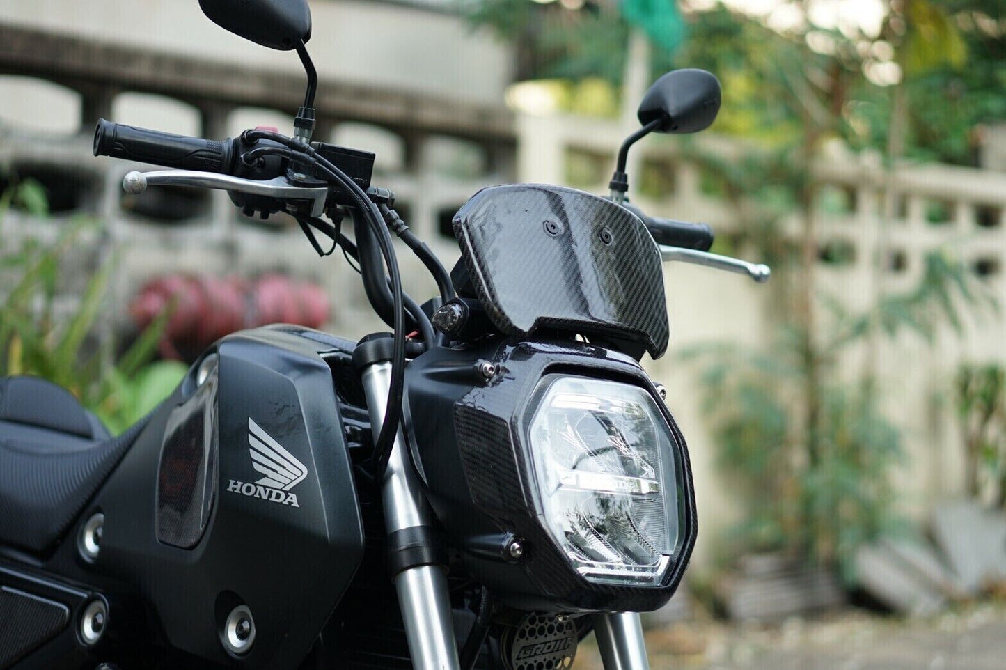 HEAD LIGHT FAIRING COVER CARBON FIBER FOR HONDA NEW GROM 2021-2024