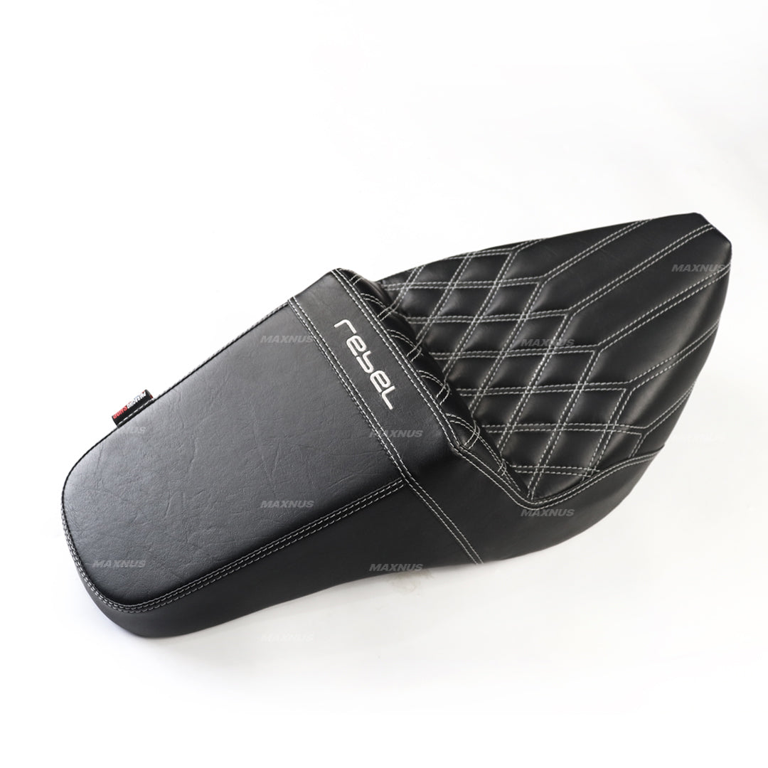 SEAT DOUBLE SADDLE DUAL DRIVER SEATS PAD CUSHION V.21 FOR HONDA REBEL CMX 300&500 2017-2025