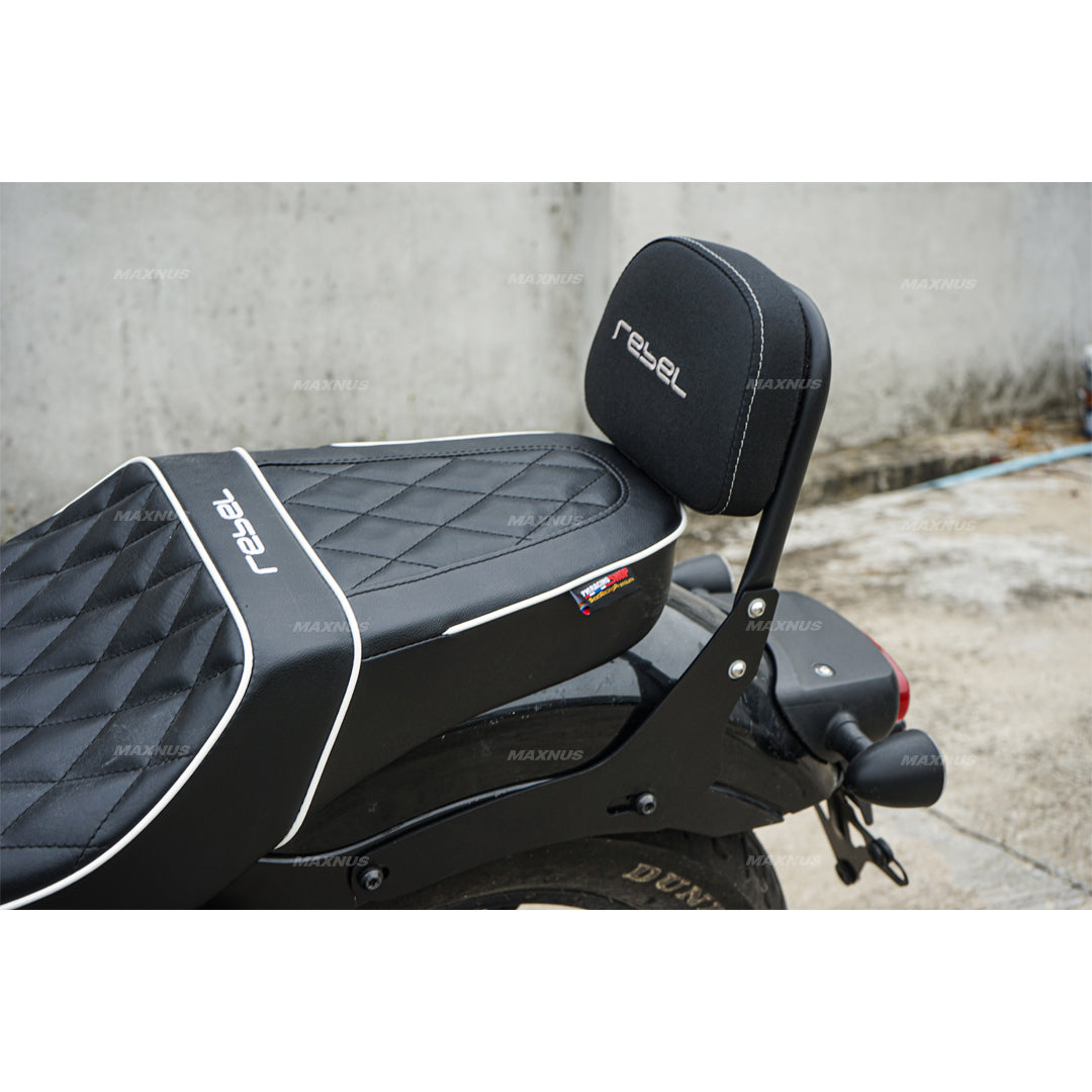 REAR BACKREST FOR PASSENGER STEEL BLACK SISSY BAR SEAT FOR HONDA REBEL CMX 1100 2021-2025