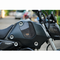 Set Of 5 Piece Frame Body Cover Side Upper Panel Carbon Fiber For Honda Grom 2021-2024