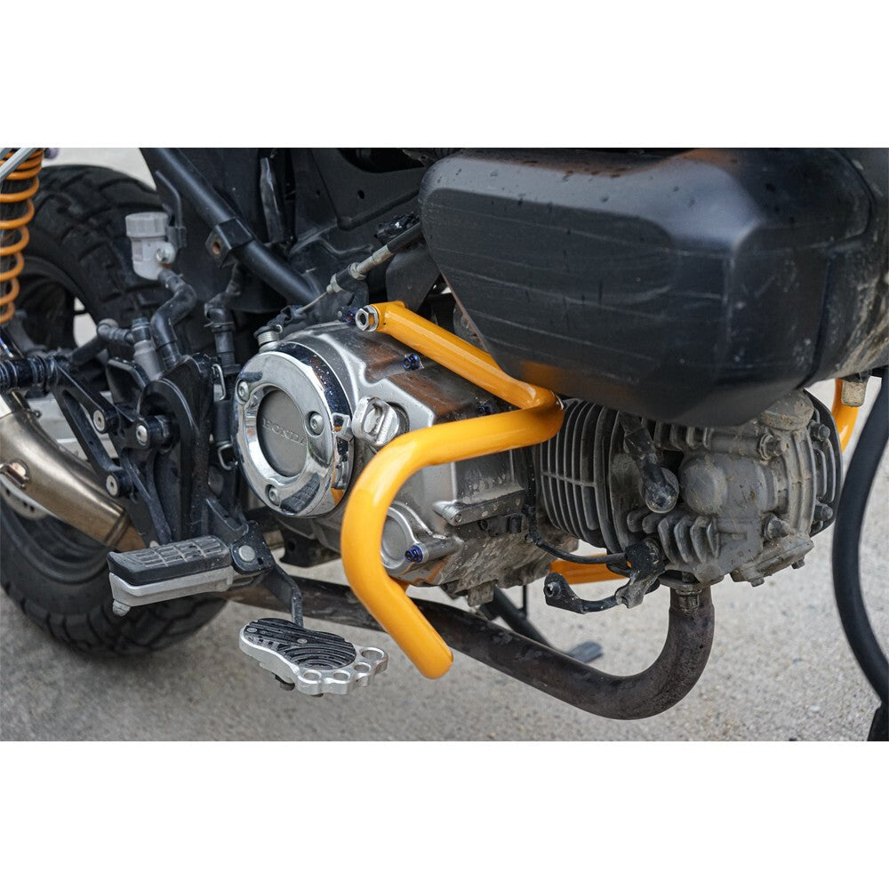 Crash Bar Engine Guard & Rear Luggage Rack Kit Honda Monkey 125 2018-2026 Yellow