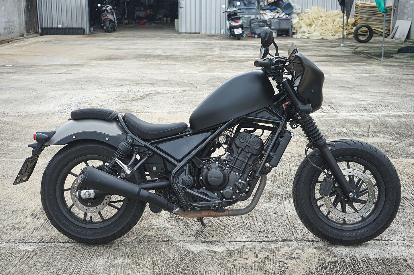 COVER FUEL OIL TANK MATTE BLACK V.2 FOR HONDA REBEL CMX 300&500 2017-2025