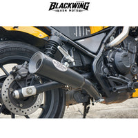 Black Slip-On Exhaust System Muffler Pipe Honda Rebel 300 500 2017-2025