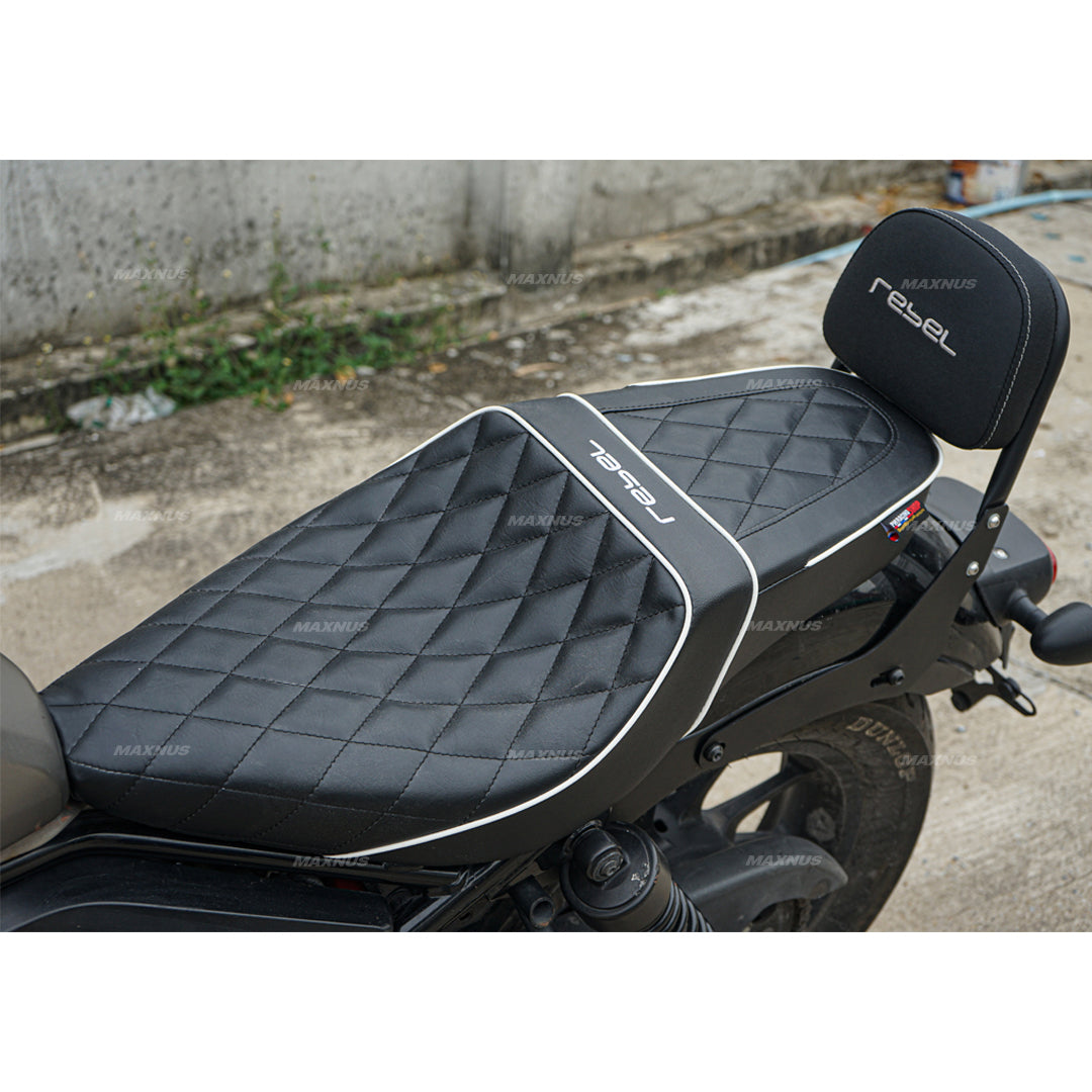 SEAT DOUBLE SADDLE DUAL DRIVER SEATS PAD CUSHION V.8 FOR HONDA REBEL CMX 300&500 2017-2025