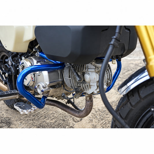 Blue Crash Bar Engine Guard & Rear Luggage Rack Kit Honda Monkey Z125 2018-2026
