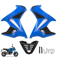 Set 3 Front Fender / Headlight Cover / Side Fairing Blue For Honda Grom 125 2021 - 2024