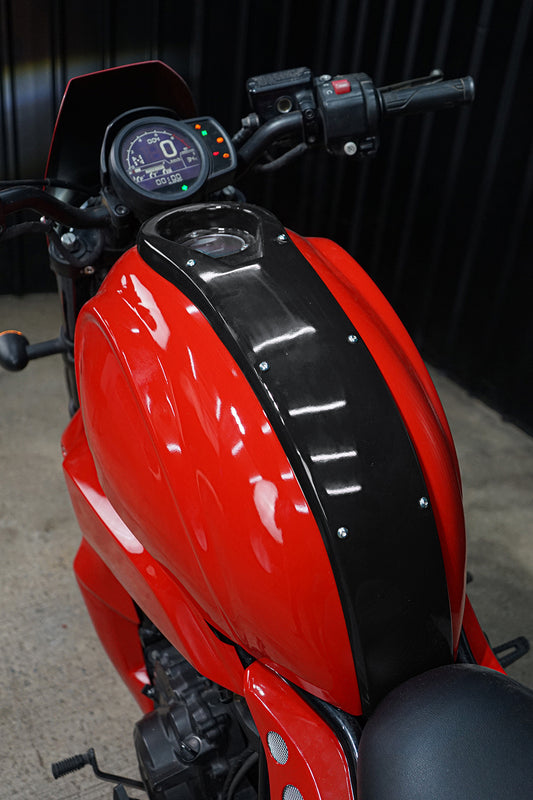 CUSTOM FIT FUEL TANK COVER RED + BLACK FOR HONDA REBEL CMX 1100 2021-2025