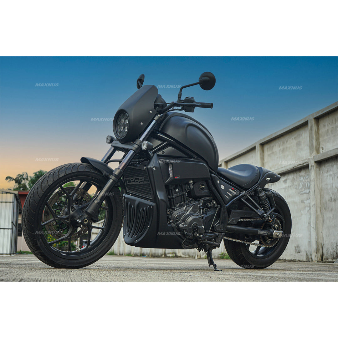 REAR FENDER FAIRING MUD GUARD LED BLACK FOR HONDA REBEL CMX 1100 2021-2025