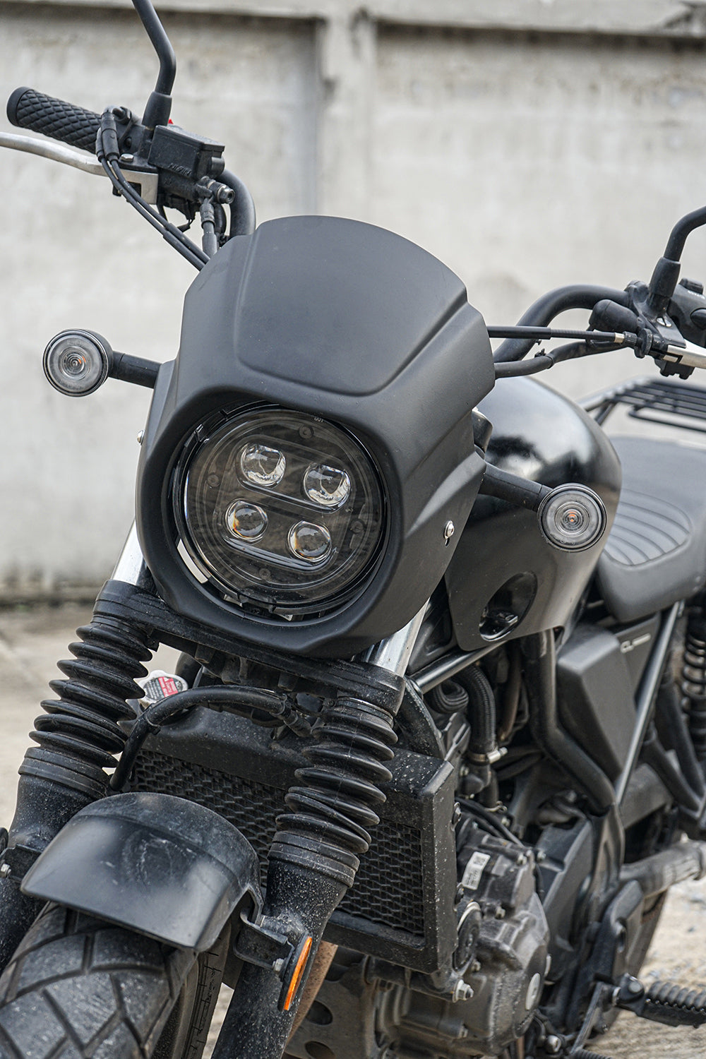 Black Front Windshield Headlight Cover for Honda CL SCL 300 (2023-2025)