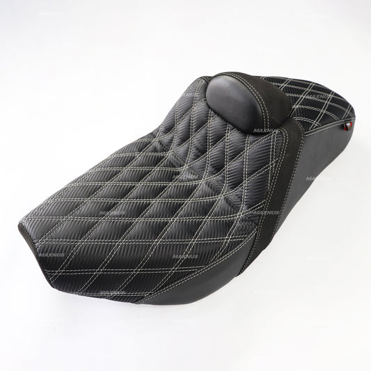 SEAT DOUBLE SADDLE DUAL DRIVER SEATS PAD CUSHION V.12 FOR HONDA REBEL CMX 1100 2021-2025