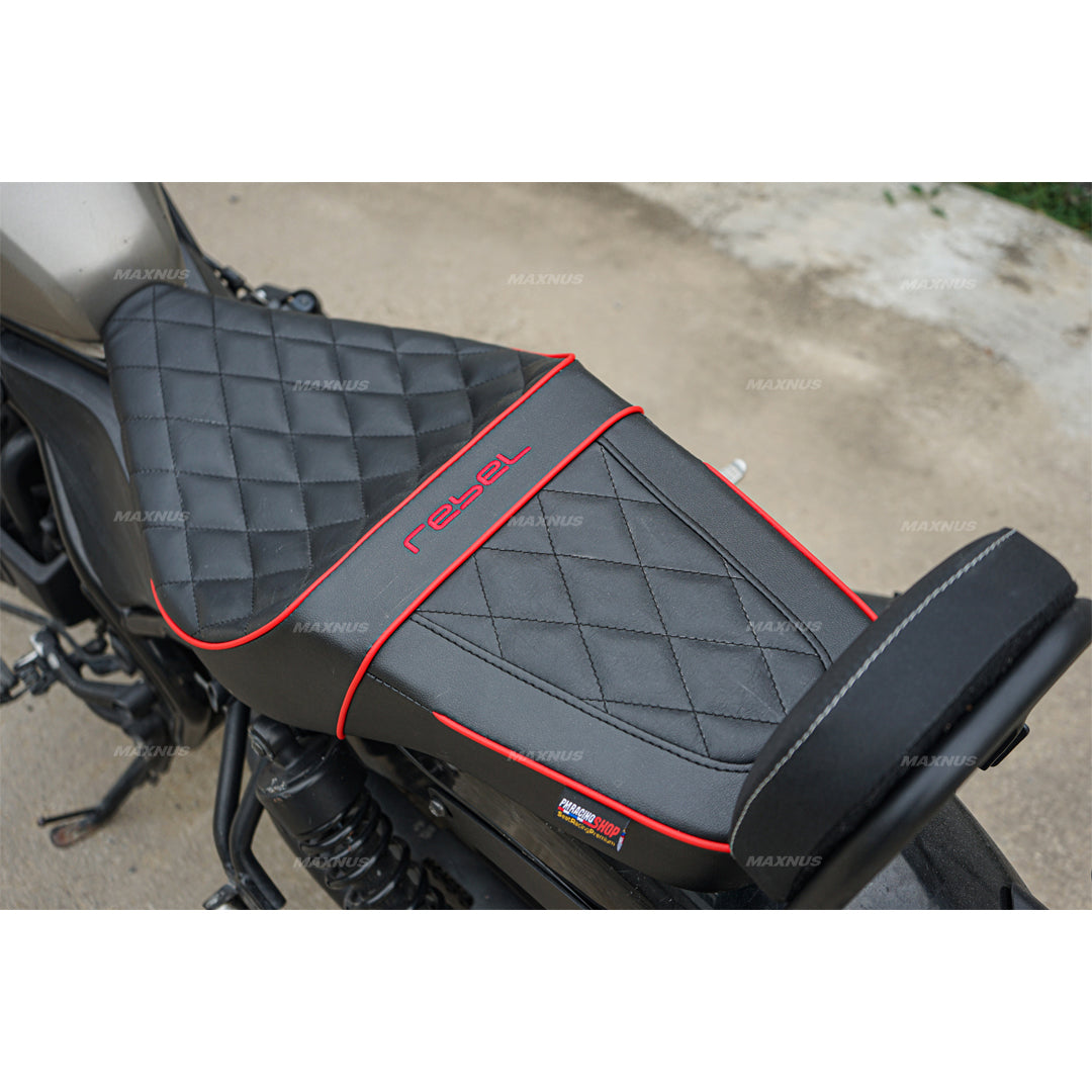 SEAT DOUBLE SADDLE DUAL DRIVER SEATS PAD CUSHION V.6 FOR HONDA REBEL CMX 300&500 2017-2025