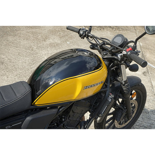 ฝาครอบถังน้ำมันเชื้อเพลิง สีดำ/เหลือง V.20 สำหรับ Honda SCL CL 300 500 ปี 2023-2026