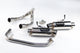 DUAL EXHAUST SYSTEM STAINLESS PIPE MUFFLER + LOGO FOR HONDA GROM 125 2021-2025