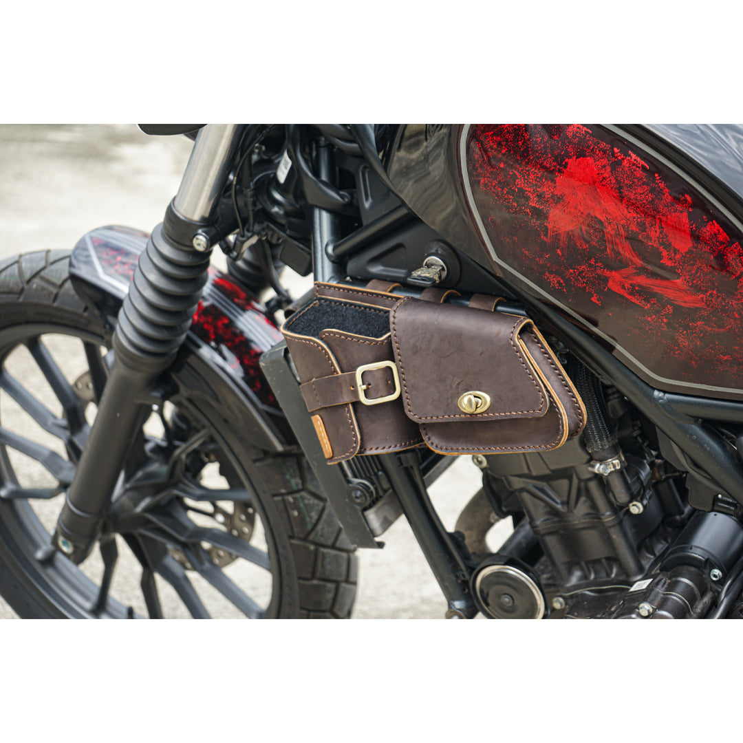 Multipurpose Leather Bag Brown  FIT FOR Honda CL SCL 300 500 2023-2025