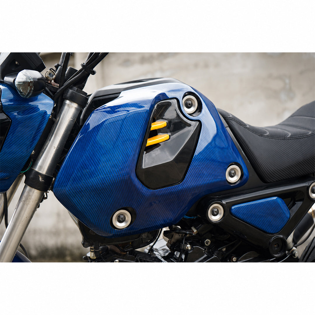 ホンダ グロム 2021-2024用 11点 フレームボディカバー サイドUPパネル カーボンファイバー製セット