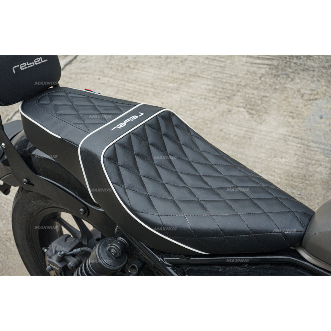 SEAT DOUBLE SADDLE DUAL DRIVER SEATS PAD CUSHION V.8 FOR HONDA REBEL CMX 300&500 2017-2025