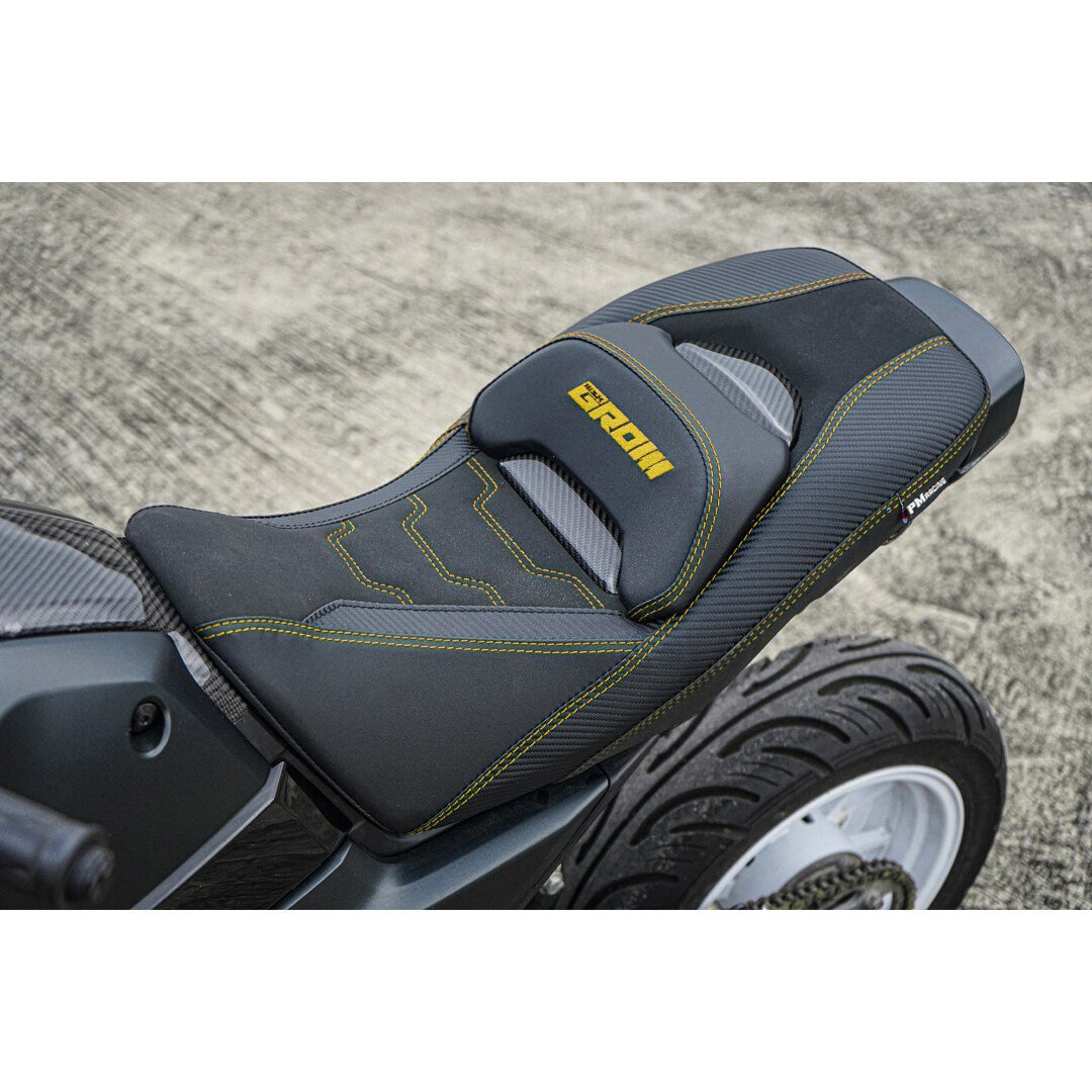 REPLACEMENT DUAL CARBON SEAT STITCH BLACK FIT FOR HONDA GROM125 2021-2025