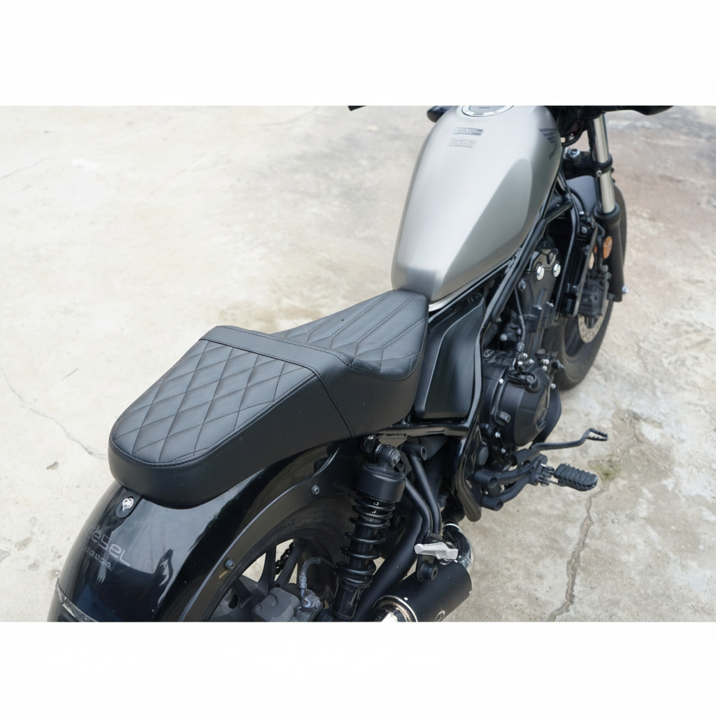 SEAT DOUBLE SADDLE DUAL DRIVER SEATS PAD CUSHION V.26 FOR HONDA REBEL CMX 300&500 2017-2025