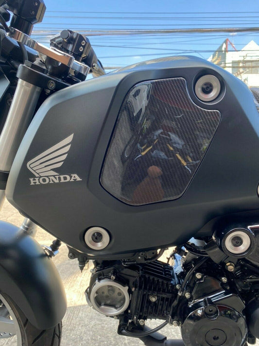 Set Of 4 Piece Frame Body Cover Side Upper Panel Carbon Fiber For Honda Grom 2021-2024