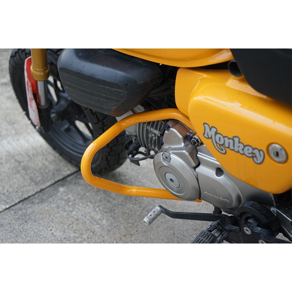 Crash Bar Engine Guard & Rear Luggage Rack Kit Honda Monkey 125 2018-2026 Yellow