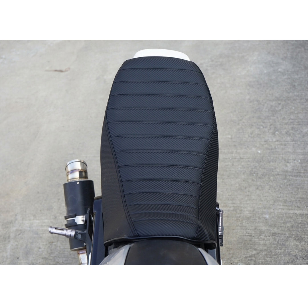 Replacement Dual Seat Carbon Stitch Black V.28 Fit For Honda Grom 125 2021-2026