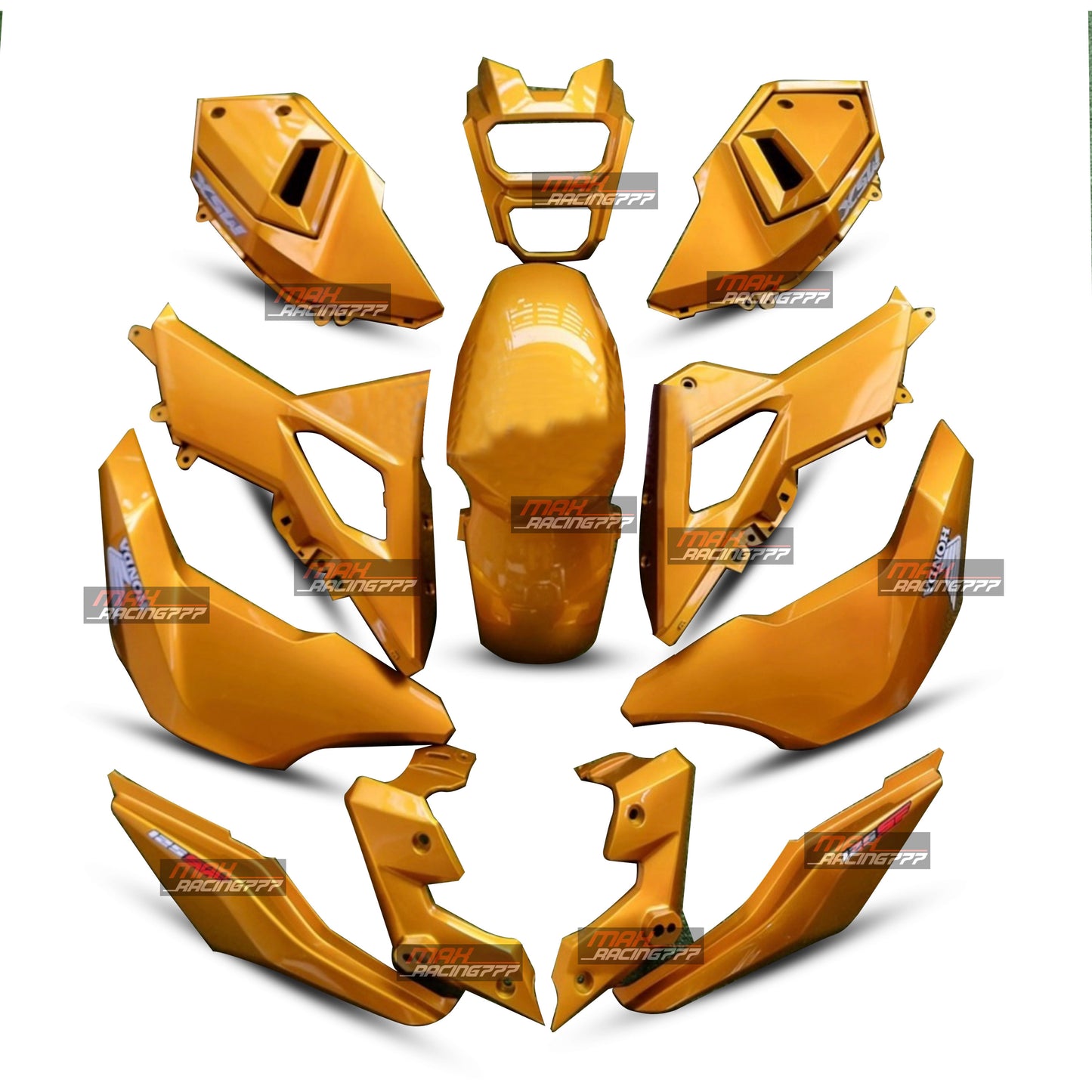 CARBON ORANGE FAIRING SET + DECALS FOR HONDA GROM MSX SF 125 2016-2020