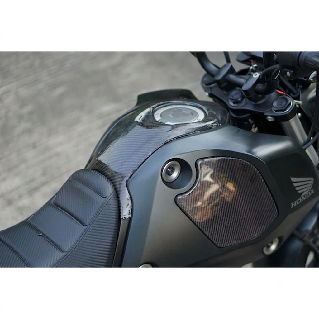 ホンダ グロム 2021-2024用 ガソリンタンク 燃料カバー シュラウド フェアリング カウル カーボンファイバー