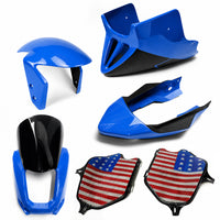 Set 5 Front Fender / Headlight Cover / Rear Cover / Side Frame / Under Fairing Blue For Honda Grom 125 2021 - 2024