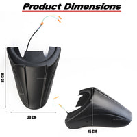REAR FENDER FAIRING MUD GUARD LED BLACK FOR HONDA REBEL CMX 1100 2021-2025