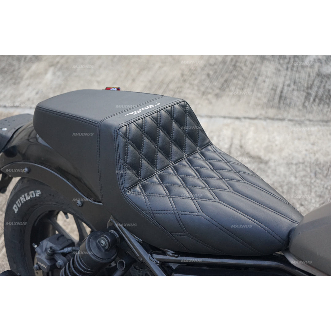 SEAT DOUBLE SADDLE DUAL DRIVER SEATS PAD CUSHION V.12 FOR HONDA REBEL CMX 300&500 2017-2025