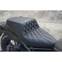 SEAT DOUBLE SADDLE DUAL DRIVER SEATS PAD CUSHION V.12 FOR HONDA REBEL CMX 300&500 2017-2025