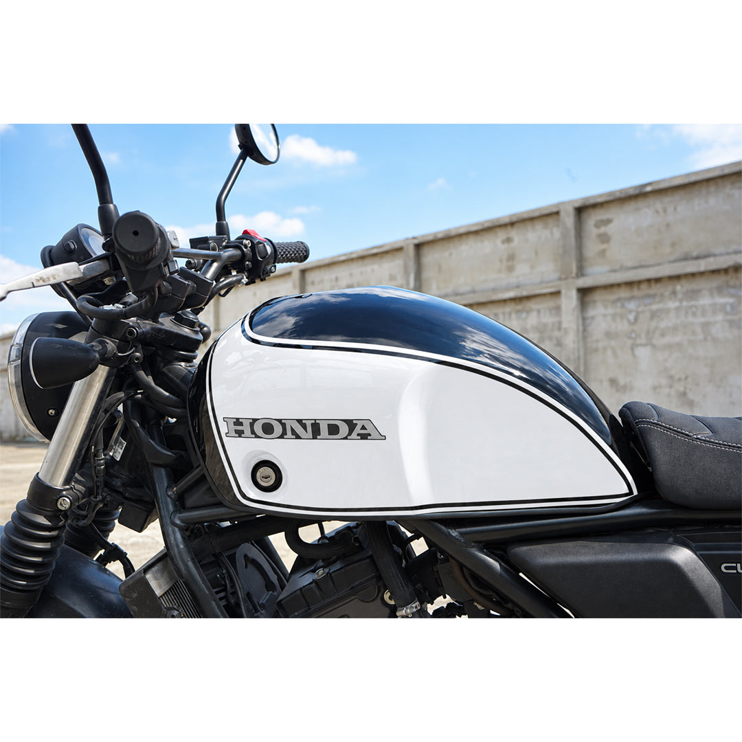 ฝาครอบถังน้ำมันเชื้อเพลิง สีดำ/ขาว V.18 สำหรับ Honda SCL CL 300 500 ปี 2023-2026