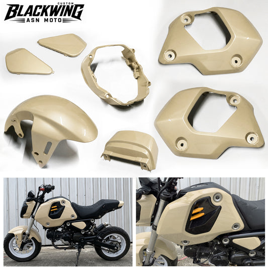 Brown Panels 7Pc Body Pastel Panels Frame Body For Honda Grom 125 2021-2024